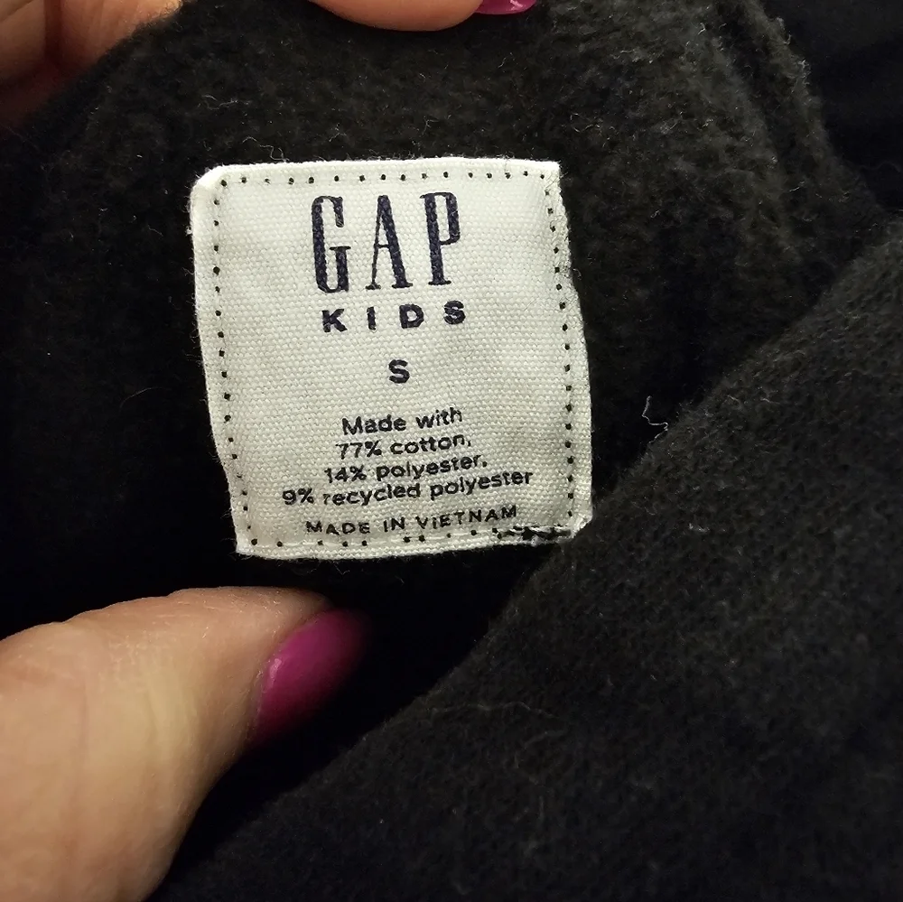 GAP Kids Black Logo Hoodie Size Small